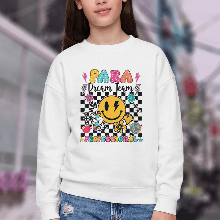 Para Dream Team Paraprofessional First Day Back To School Youth Crewneck Sweatshirt Para Dream Team Paraprofessional First Day Back To School Youth Crewneck Sweatshirt