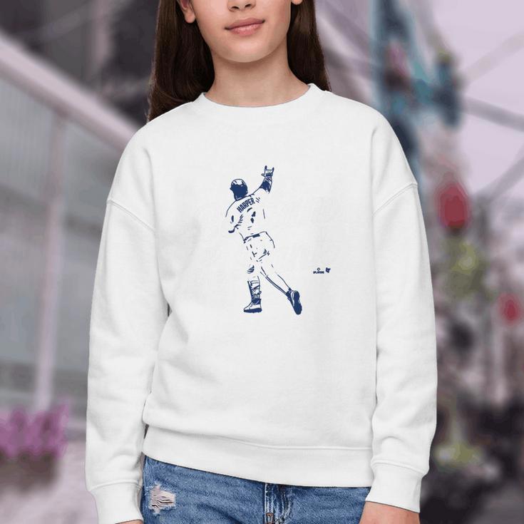 Philly Bedlam Bedlam At The Bank Philadelphia Baseball Premium Tri-Blend Youth Crewneck Sweatshirt