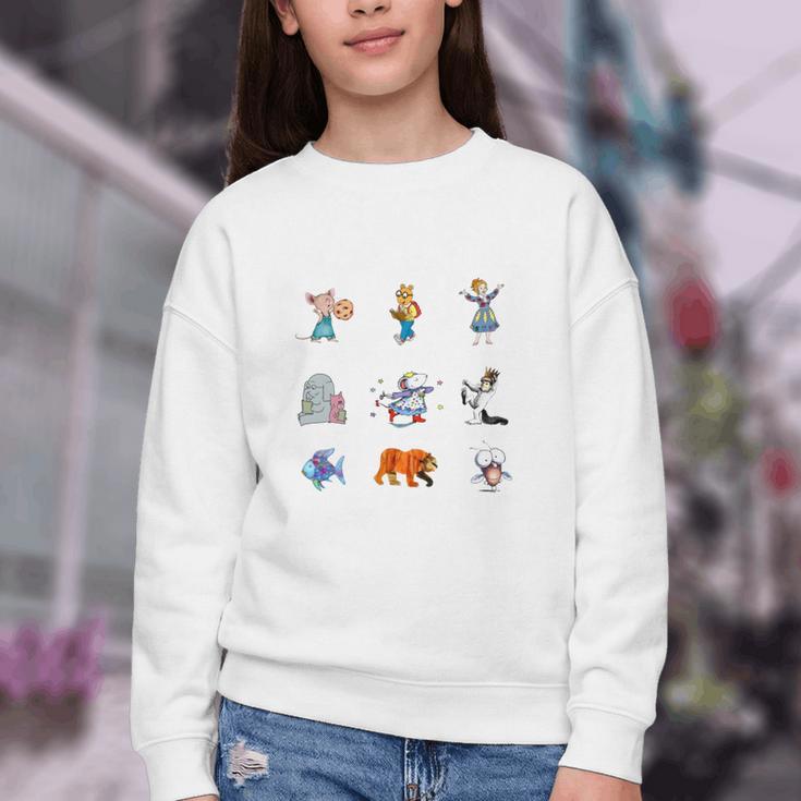 Read Book Characters I Can Do Hard Things Back To School Youth Crewneck Sweatshirt Read Book Characters I Can Do Hard Things Back To School Youth Crewneck Sweatshirt
