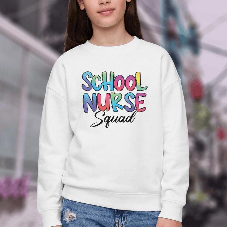 School Nurse Squad Tie Dye Back To School Appreciation Youth Crewneck Sweatshirt School Nurse Squad Tie Dye Back To School Appreciation Youth Crewneck Sweatshirt