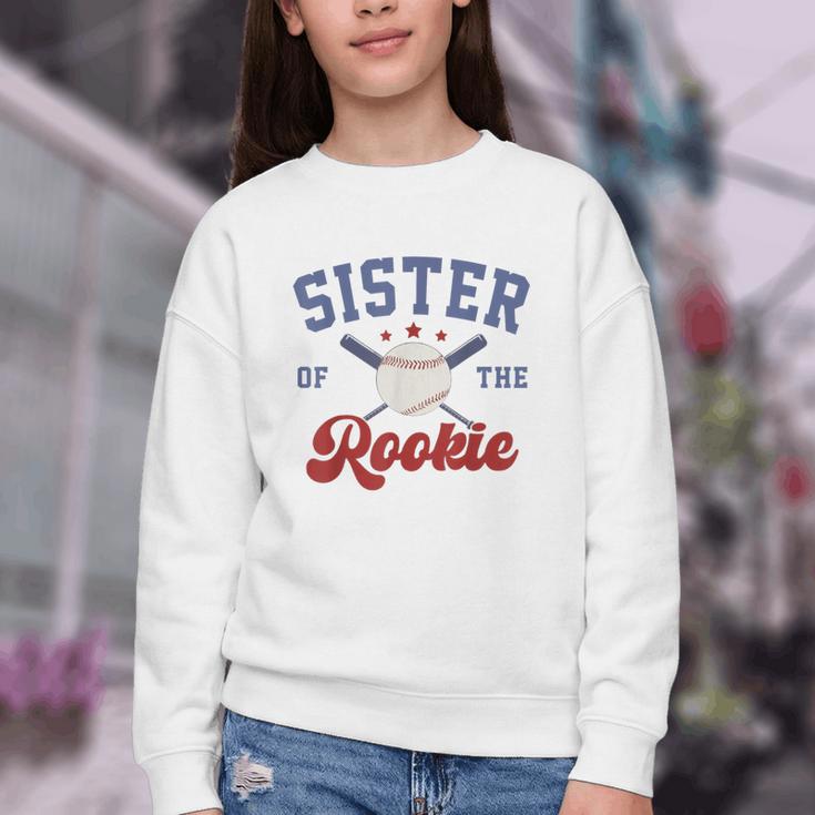 Sister Of Rookie 1st Birthday Baseball Boy Family Matching Youth Crewneck Sweatshirt Sister Of Rookie 1st Birthday Baseball Boy Family Matching Youth Crewneck Sweatshirt