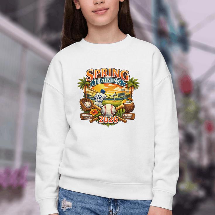 Spring Training 2026 Baseball Vintage Sunset Premium Tri-Blend Youth Crewneck Sweatshirt Spring Training 2026 Baseball Vintage Sunset Premium Tri-Blend Youth Crewneck Sweatshirt