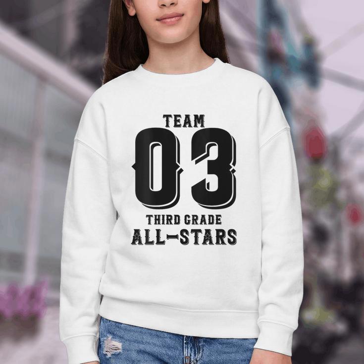 Team 3rd Grade All-Stars Back To School Tee For Stude Youth Crewneck Sweatshirt