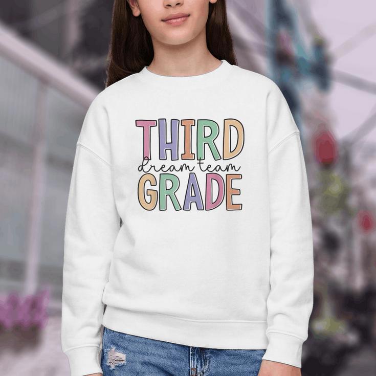 Third Grade Dream Team Back To School 3rd Grade Youth Crewneck Sweatshirt
