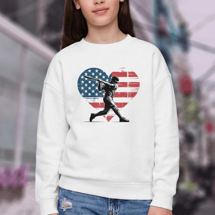 Valentines Baseball Batter Silhouette Heart Men Boys Kid Youth Crewneck Sweatshirt Valentines Baseball Batter Silhouette Heart Men Boys Kid Youth Crewneck Sweatshirt