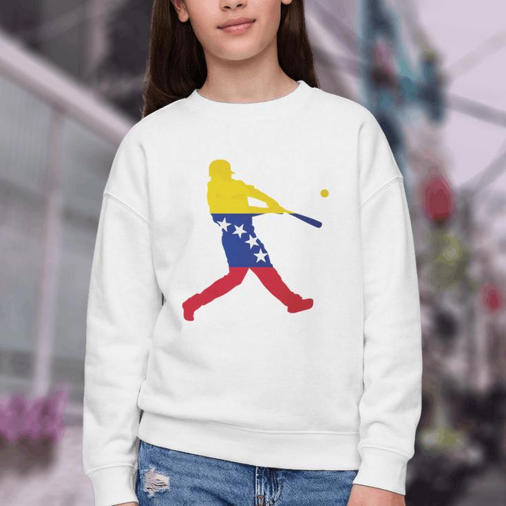 Venezuela Baseball Youth Crewneck Sweatshirt Venezuela Baseball Youth Crewneck Sweatshirt