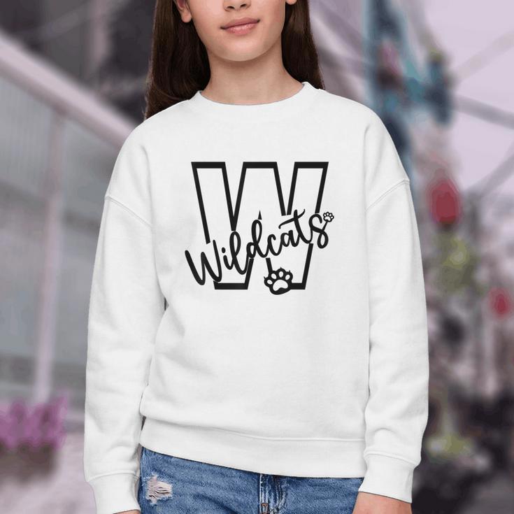 Wildcats School Sports Fan Team Spirit Mascot Back To School Youth Crewneck Sweatshirt Wildcats School Sports Fan Team Spirit Mascot Back To School Youth Crewneck Sweatshirt