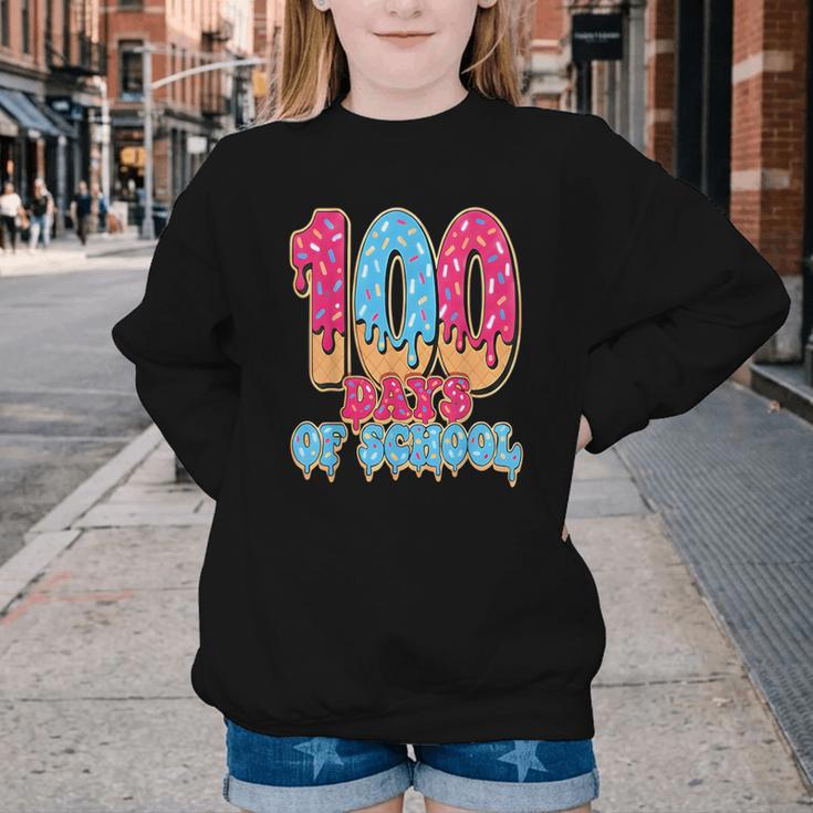 100 Days Of School Baseball Drip 100th Day Of School Youth Crewneck Sweatshirt 100 Days Of School Baseball Drip 100th Day Of School Youth Crewneck Sweatshirt