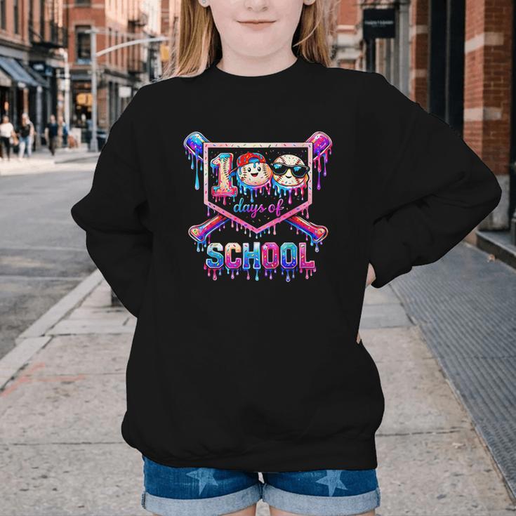 100 Days Of School Baseball Drip Boys For Men Kids Youth Crewneck Sweatshirt 100 Days Of School Baseball Drip Boys For Men Kids Youth Crewneck Sweatshirt