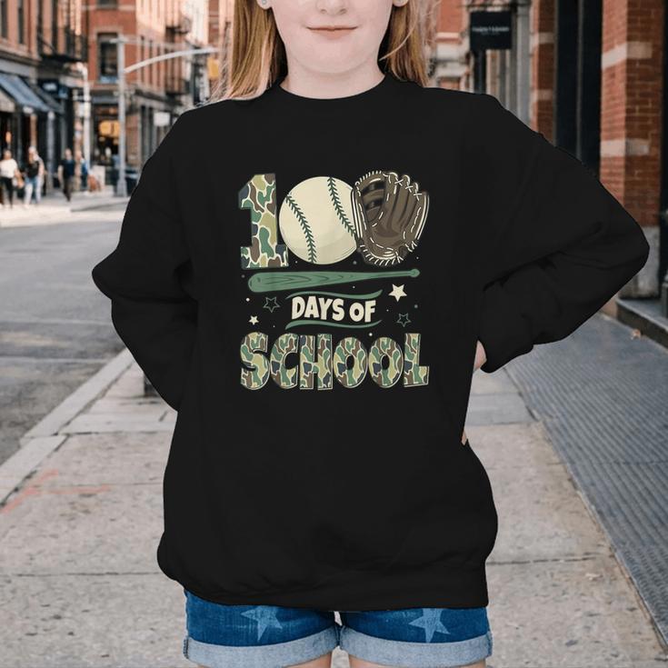 100 Days Of School Teacher Camo Baseball Boys Toddler Kids Youth Crewneck Sweatshirt 100 Days Of School Teacher Camo Baseball Boys Toddler Kids Youth Crewneck Sweatshirt