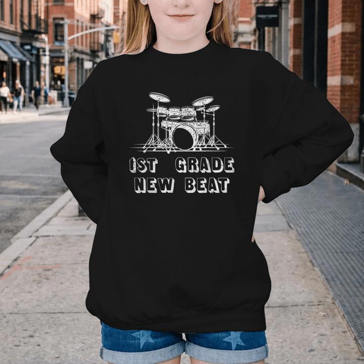 1st Grade New Beat Music And Dumb Lover Back To School Youth Crewneck Sweatshirt 1st Grade New Beat Music And Dumb Lover Back To School Youth Crewneck Sweatshirt