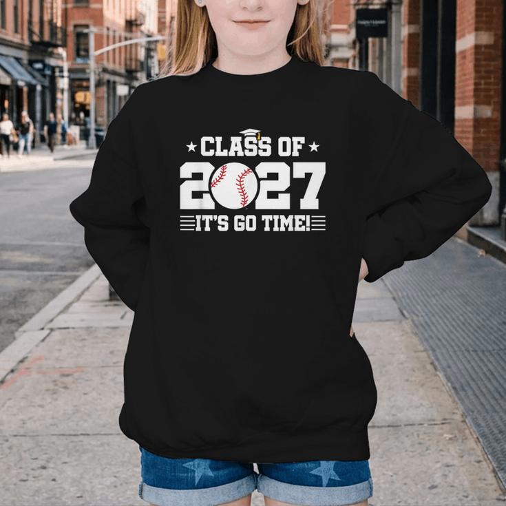 2027 Back To School Baseball 2027 Graduation Class Of 2027 Youth Crewneck Sweatshirt 2027 Back To School Baseball 2027 Graduation Class Of 2027 Youth Crewneck Sweatshirt