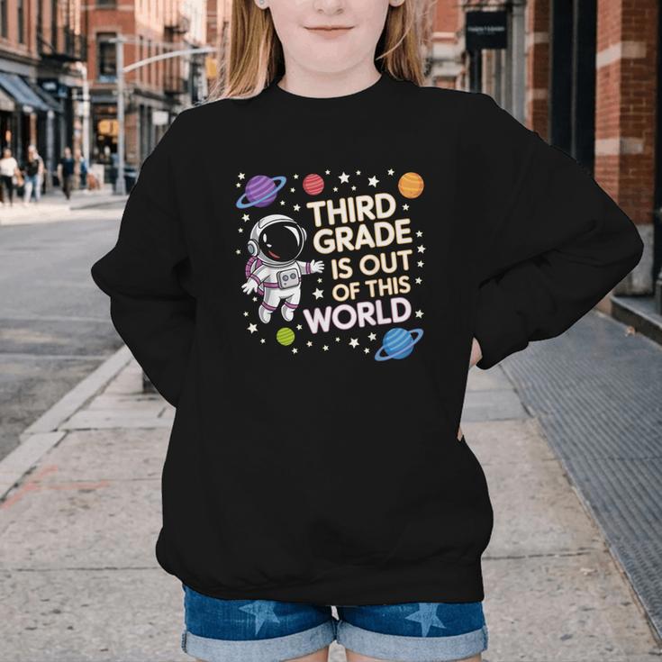 3rd Grade Is Out Of This World Space Back To School Youth Crewneck Sweatshirt 3rd Grade Is Out Of This World Space Back To School Youth Crewneck Sweatshirt