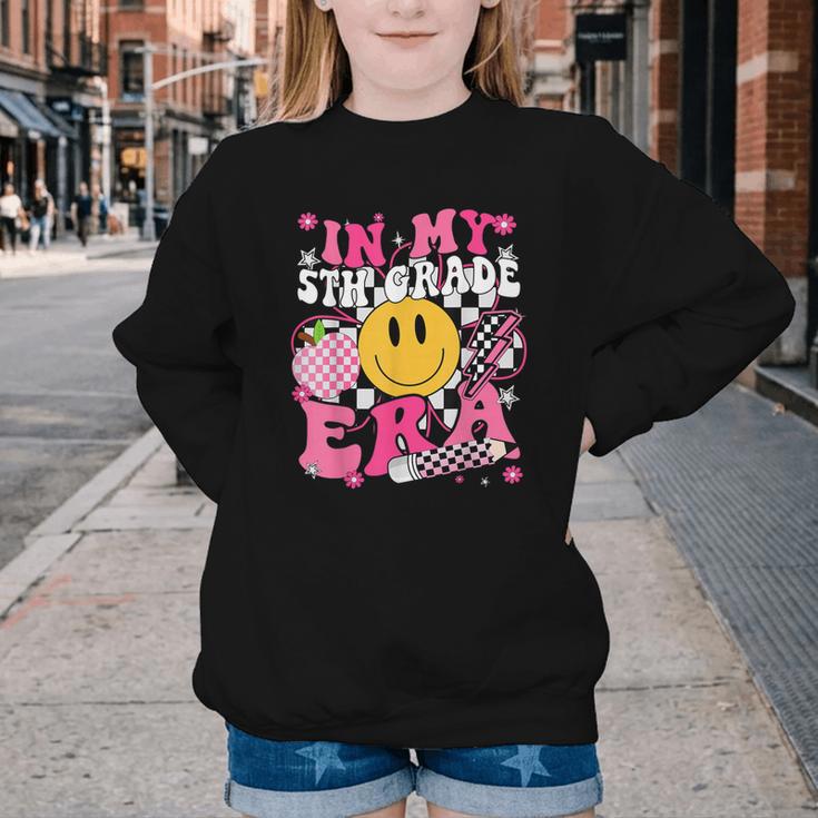 In My 5th Grade Era First Day Of School Back To School Retro Youth Crewneck Sweatshirt In My 5th Grade Era First Day Of School Back To School Retro Youth Crewneck Sweatshirt