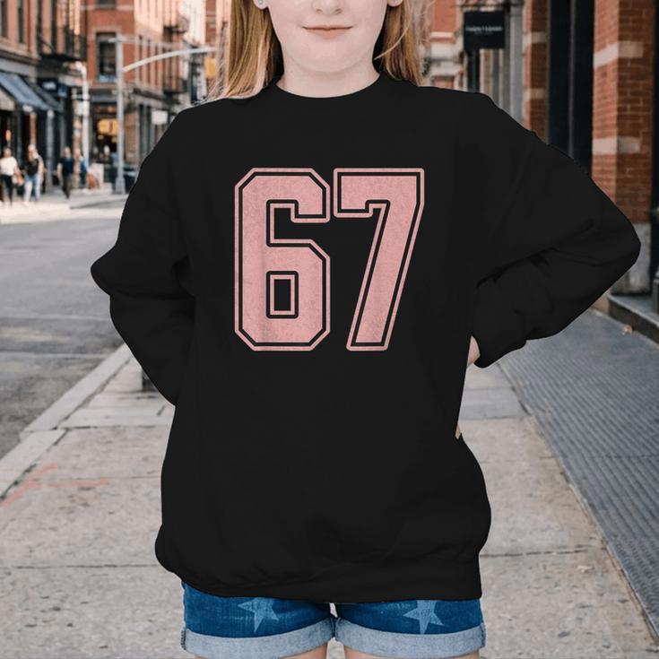 6 7 Number 67 Baseball Meme Tee For Women Youth Crewneck Sweatshirt 6 7 Number 67 Baseball Meme Tee For Women Youth Crewneck Sweatshirt