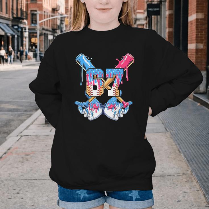 67 Baseball Drip Birthday Boy For Men Boys Kids Youth Youth Crewneck Sweatshirt