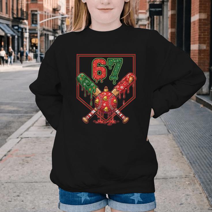 67 Baseball Drip Christmas Meme Six Seven Gen Alpha Slang Youth Crewneck Sweatshirt 67 Baseball Drip Christmas Meme Six Seven Gen Alpha Slang Youth Crewneck Sweatshirt