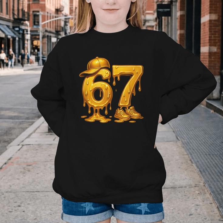 67 Brain Rot Meme Baseball Ice Cream Drip For Kids & Teens Youth Crewneck Sweatshirt 67 Brain Rot Meme Baseball Ice Cream Drip For Kids & Teens Youth Crewneck Sweatshirt