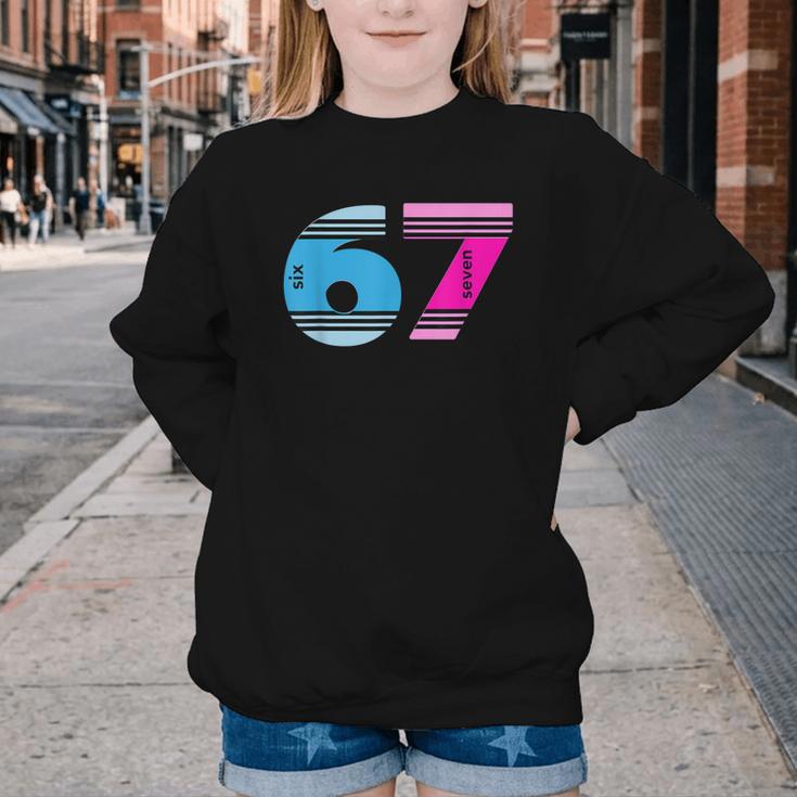 67 Crayon Cool Baseball Crayon 6 7 67 Youth Crewneck Sweatshirt