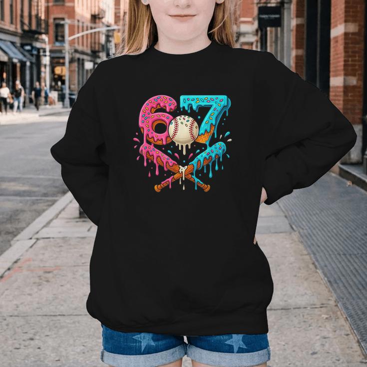 67 Ice Cream Drip Baseball Meme – Six Seven Gen Alpha Youth Crewneck Sweatshirt 67 Ice Cream Drip Baseball Meme – Six Seven Gen Alpha Youth Crewneck Sweatshirt