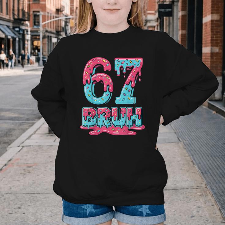 67 Ice Cream Drip Baseball For Men Women Kids Youth Crewneck Sweatshirt