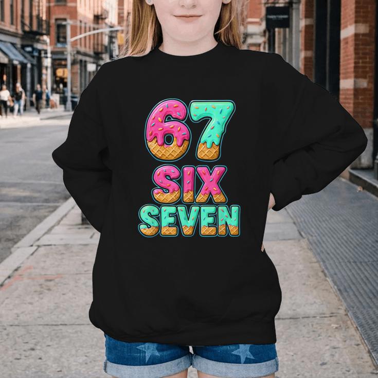 67 Ice Cream Drip Baseball Six Seven 6-7 Meme Teen Boy Youth Crewneck Sweatshirt 67 Ice Cream Drip Baseball Six Seven 6-7 Meme Teen Boy Youth Crewneck Sweatshirt