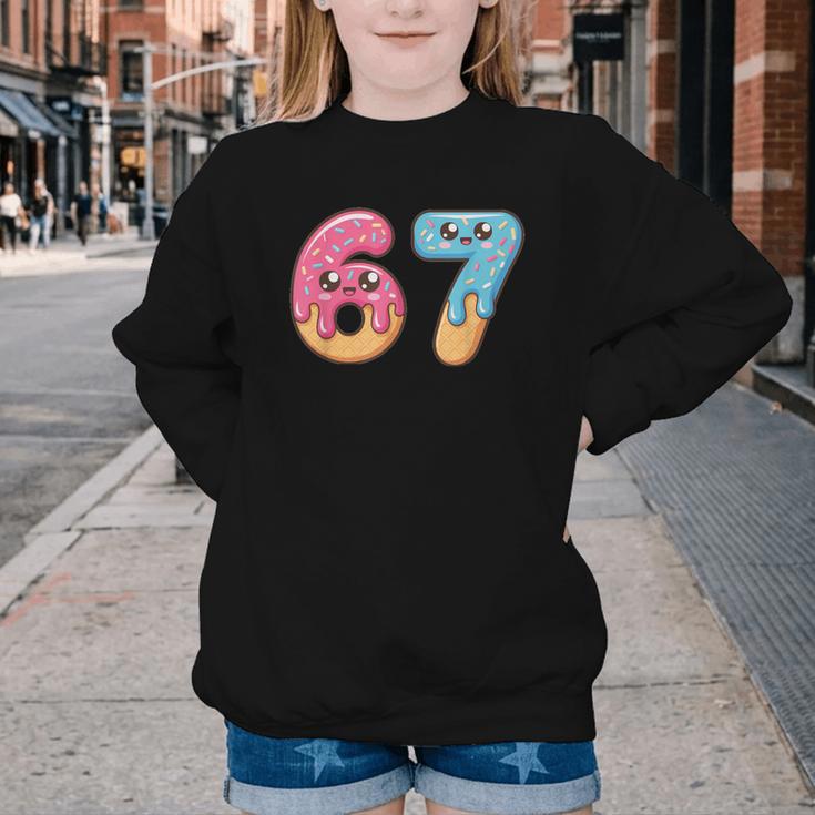 67 Shirt Baseball Life Style 101 Apparel Youth Drip Meme 6 7 Youth Crewneck Sweatshirt