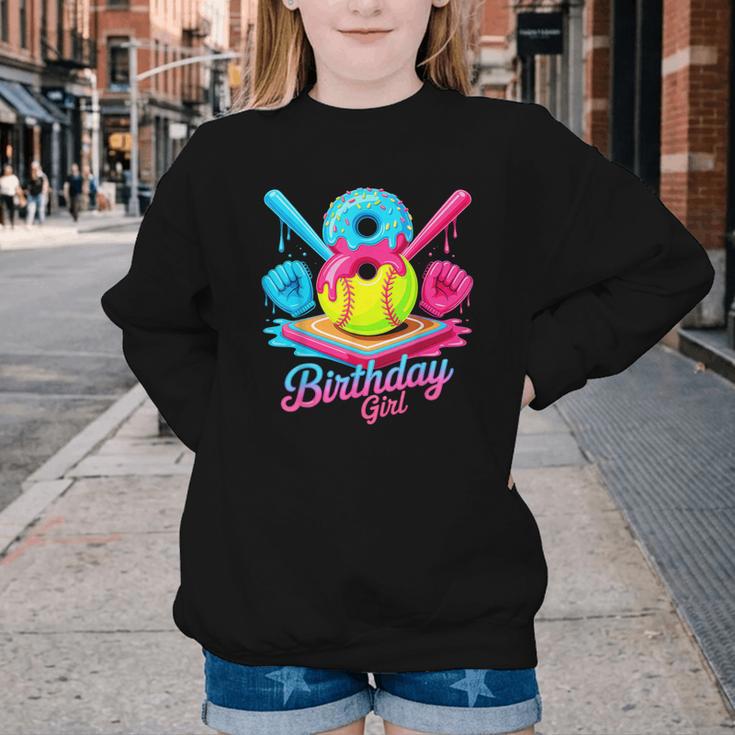 8th Birthday Baseball Ice Cream Drip 8 Years Old Girls B-Day Youth Crewneck Sweatshirt 8th Birthday Baseball Ice Cream Drip 8 Years Old Girls B-Day Youth Crewneck Sweatshirt