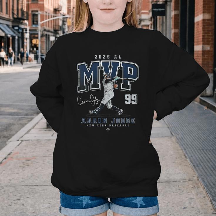 Aaron Judge 2025 AL MVP New York Baseball MLBPA Youth Crewneck Sweatshirt