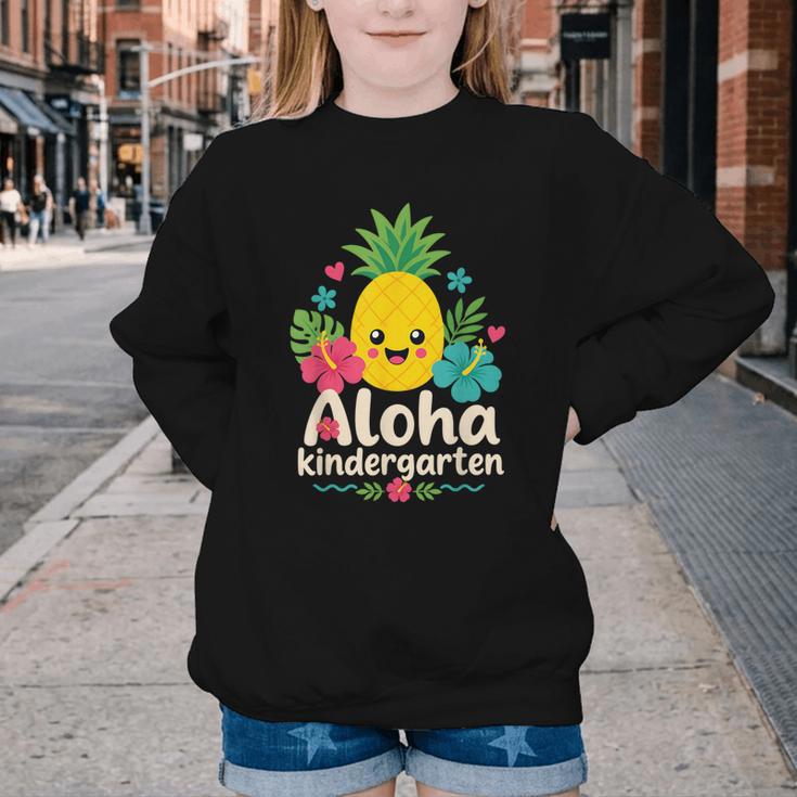 Aloha Kindergarten Pineapple Back To School Youth Crewneck Sweatshirt Aloha Kindergarten Pineapple Back To School Youth Crewneck Sweatshirt