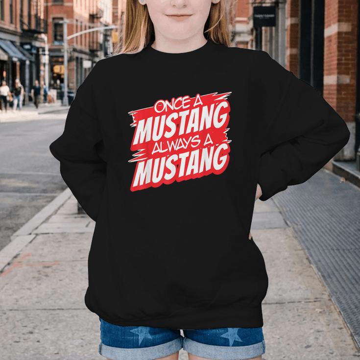 Always A Mustang Back To School Spirit R Youth Crewneck Sweatshirt Always A Mustang Back To School Spirit R Youth Crewneck Sweatshirt