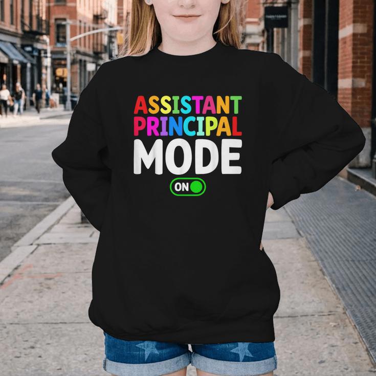Assistant Principal Mode On Back To School Vice Principals Youth Crewneck Sweatshirt Assistant Principal Mode On Back To School Vice Principals Youth Crewneck Sweatshirt