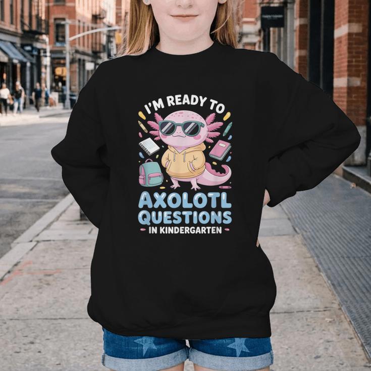 Axolotl Questions Kindergarten Back To School Youth Crewneck Sweatshirt