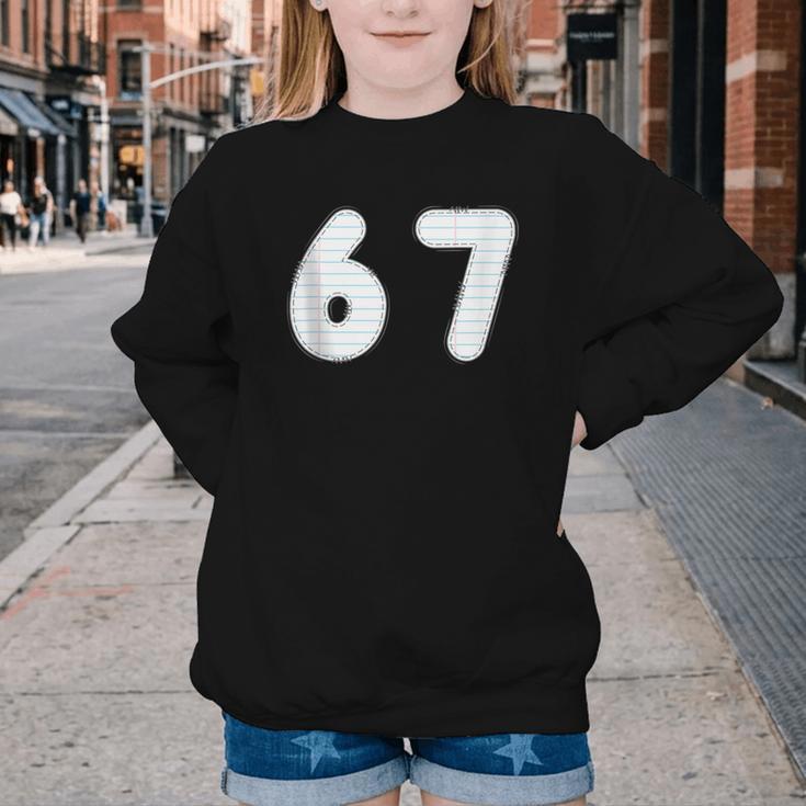Back To School 67 Notebook Number For Class Year Youth Crewneck Sweatshirt Back To School 67 Notebook Number For Class Year Youth Crewneck Sweatshirt