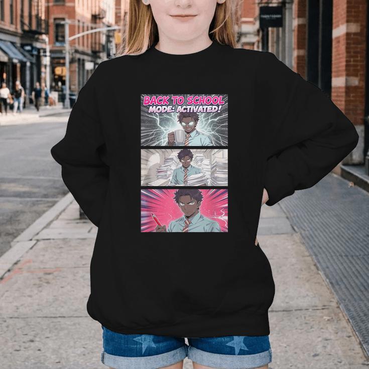 Back To School Anime Boys Student Girl Manga Kawaii Taecher Youth Crewneck Sweatshirt