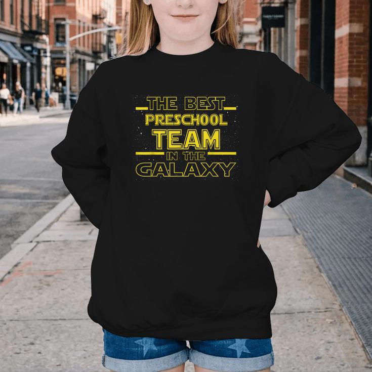Back To School Best Preschool Team In The Galaxy Space Out Youth Crewneck Sweatshirt Back To School Best Preschool Team In The Galaxy Space Out Youth Crewneck Sweatshirt