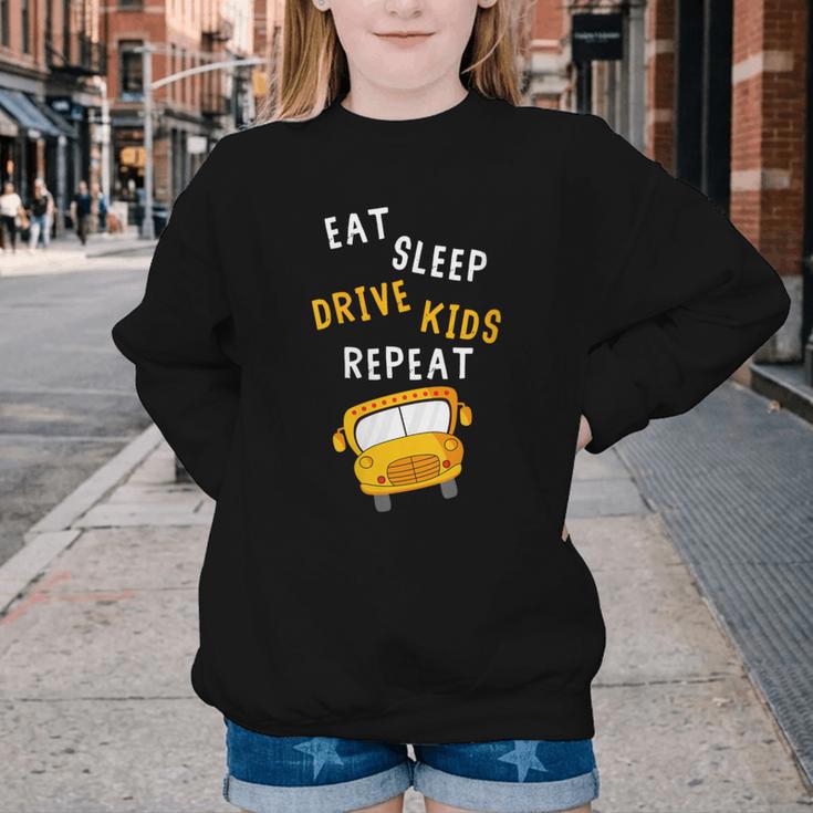 Back To School Bus Driver Appreciation Thank You Quote Youth Crewneck Sweatshirt
