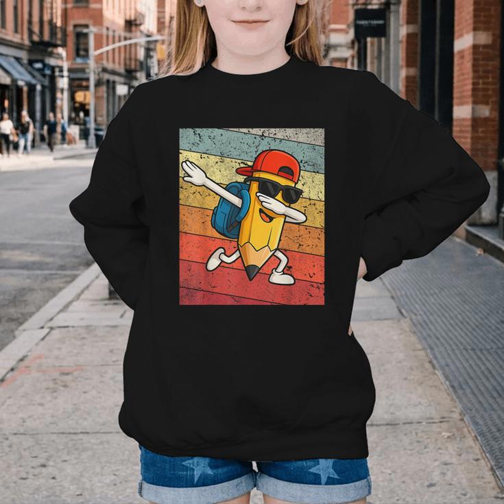 Back To School Dabbing Pencil First Day Boys Kids Youth Crewneck Sweatshirt Back To School Dabbing Pencil First Day Boys Kids Youth Crewneck Sweatshirt