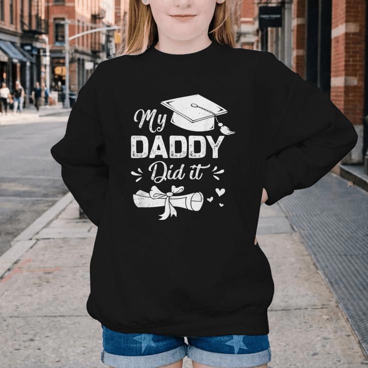 Back To School My Daddy Did It Graduation Proud Dad Graduated Small Youth Crewneck Sweatshirt Back To School My Daddy Did It Graduation Proud Dad Graduated Small Youth Crewneck Sweatshirt
