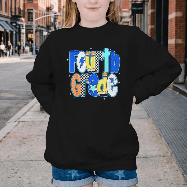 Back To School Hello Fourth Grade Team 4th Grade Boy Girl Youth Crewneck Sweatshirt Back To School Hello Fourth Grade Team 4th Grade Boy Girl Youth Crewneck Sweatshirt