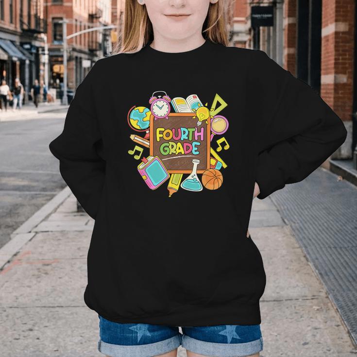 Back To School Hello Fourth Grade Team 4th Grade Boys Girls Youth Crewneck Sweatshirt Back To School Hello Fourth Grade Team 4th Grade Boys Girls Youth Crewneck Sweatshirt