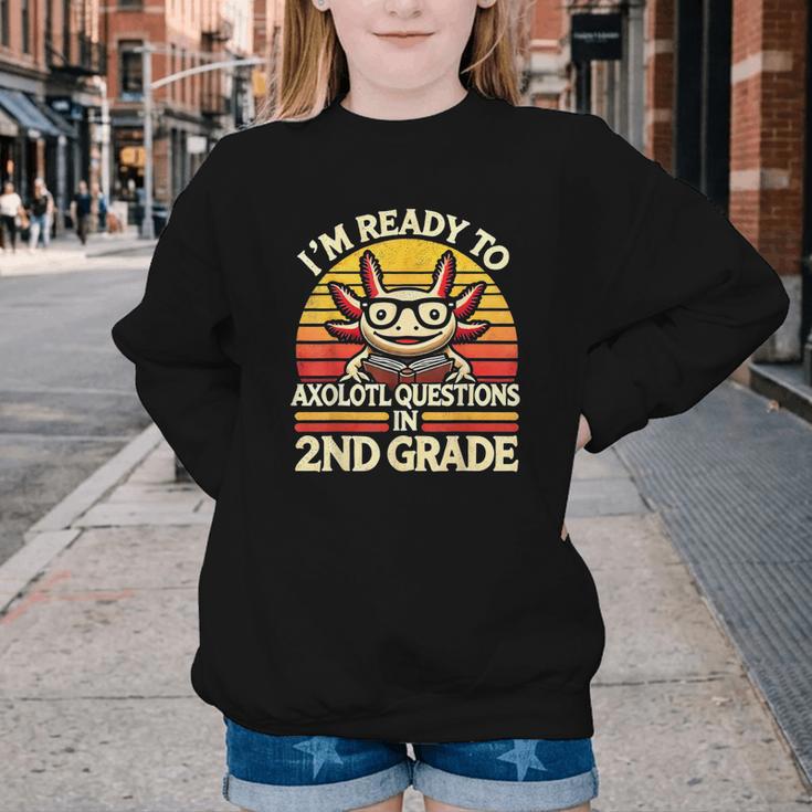 Back To School I'm Ready To Axolotl Questions In 2nd Grade Youth Crewneck Sweatshirt Back To School I'm Ready To Axolotl Questions In 2nd Grade Youth Crewneck Sweatshirt