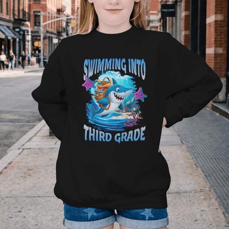 Back To School Third Grade Shark Youth Crewneck Sweatshirt Back To School Third Grade Shark Youth Crewneck Sweatshirt