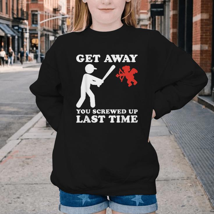Baseball Anti Valentine Humor Cupid Joke Men Women Youth Crewneck Sweatshirt Baseball Anti Valentine Humor Cupid Joke Men Women Youth Crewneck Sweatshirt