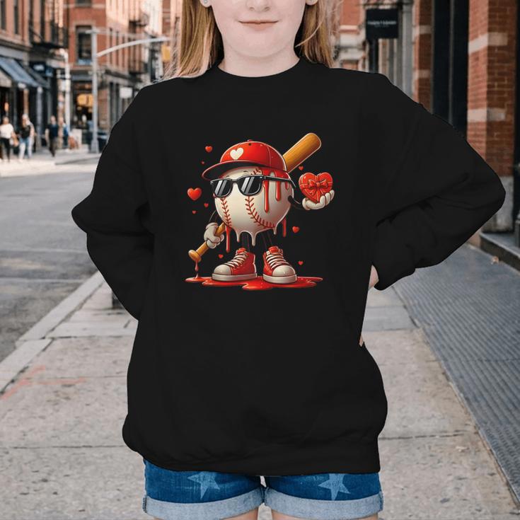 Baseball Drip Ice Cream Apparel Youth Boy Valentine Youth Crewneck Sweatshirt Baseball Drip Ice Cream Apparel Youth Boy Valentine Youth Crewneck Sweatshirt