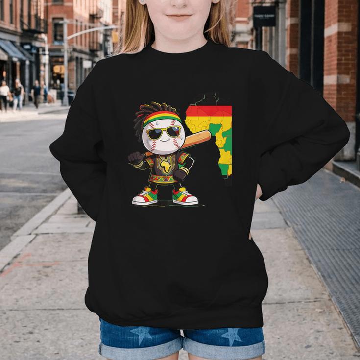 Baseball Drip Ice Cream Boys Youth Kids History Month Youth Crewneck Sweatshirt Baseball Drip Ice Cream Boys Youth Kids History Month Youth Crewneck Sweatshirt