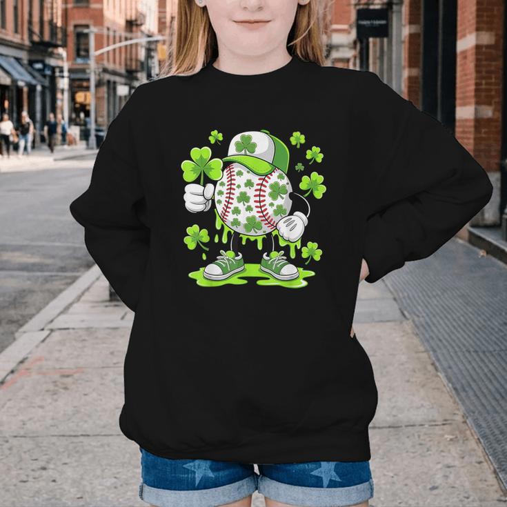 Baseball Drip Ice Cream Shamrock Irish St Patricks Men Youth Crewneck Sweatshirt Baseball Drip Ice Cream Shamrock Irish St Patricks Men Youth Crewneck Sweatshirt