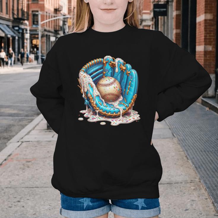 Baseball Drip Ice Cream Sprinkless Glove Boy Kid Youth Crewneck Sweatshirt Baseball Drip Ice Cream Sprinkless Glove Boy Kid Youth Crewneck Sweatshirt