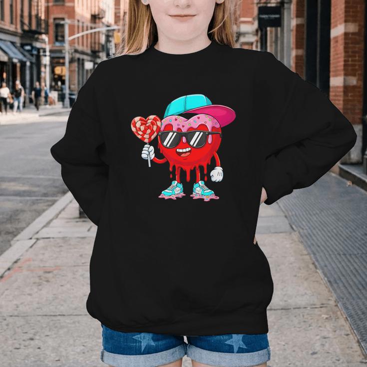 Baseball Drip Ice Cream Valentines Day Baseball Sport Boys Youth Crewneck Sweatshirt Baseball Drip Ice Cream Valentines Day Baseball Sport Boys Youth Crewneck Sweatshirt