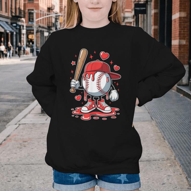 Baseball Drip Icecream Apparel Youth Boy Valentine Youth Crewneck Sweatshirt Baseball Drip Icecream Apparel Youth Boy Valentine Youth Crewneck Sweatshirt
